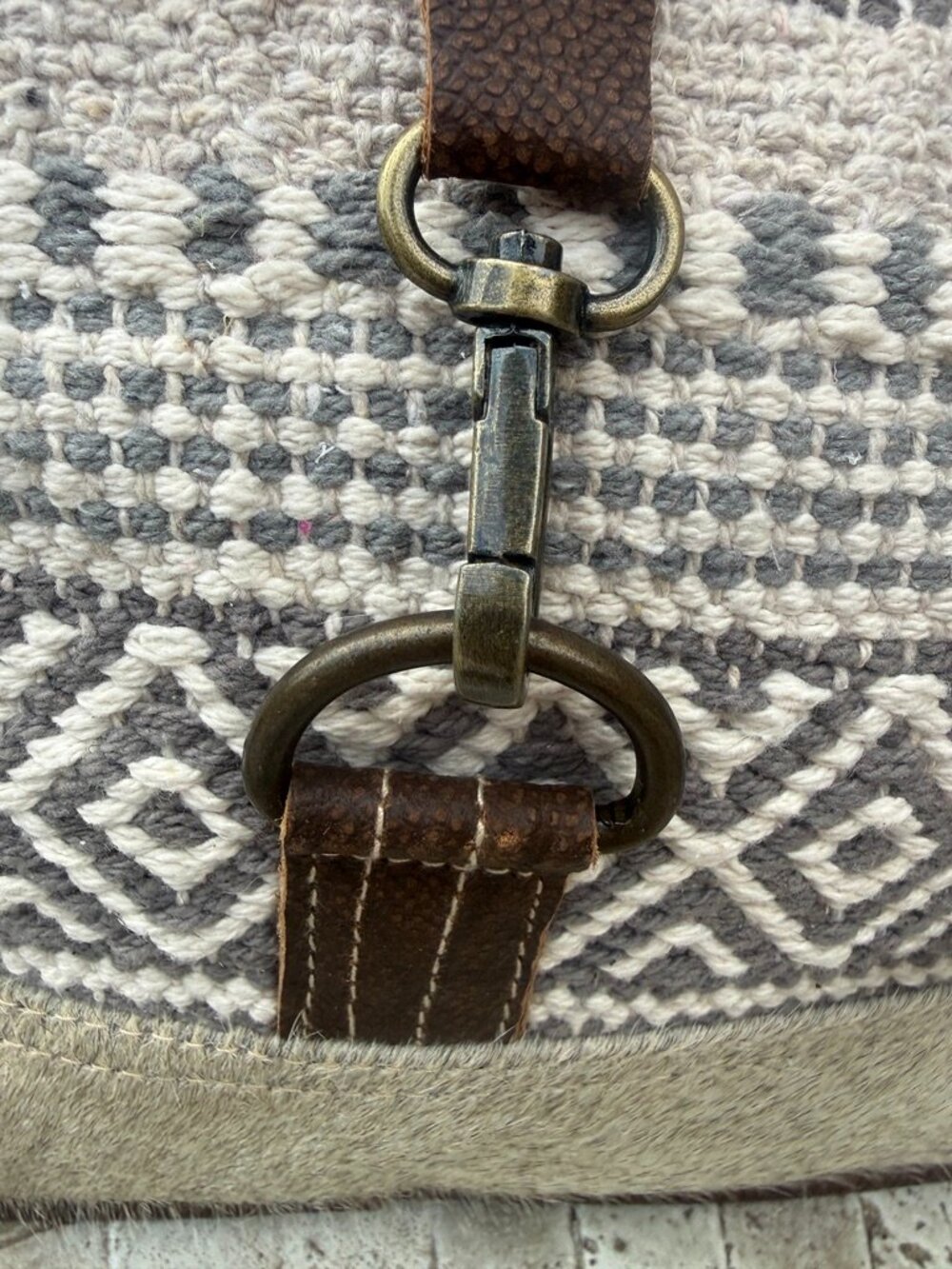 NWT Myra Bag Identity Shoulder Bag Cotton & Leather S-3065 - Picture 3 of 13